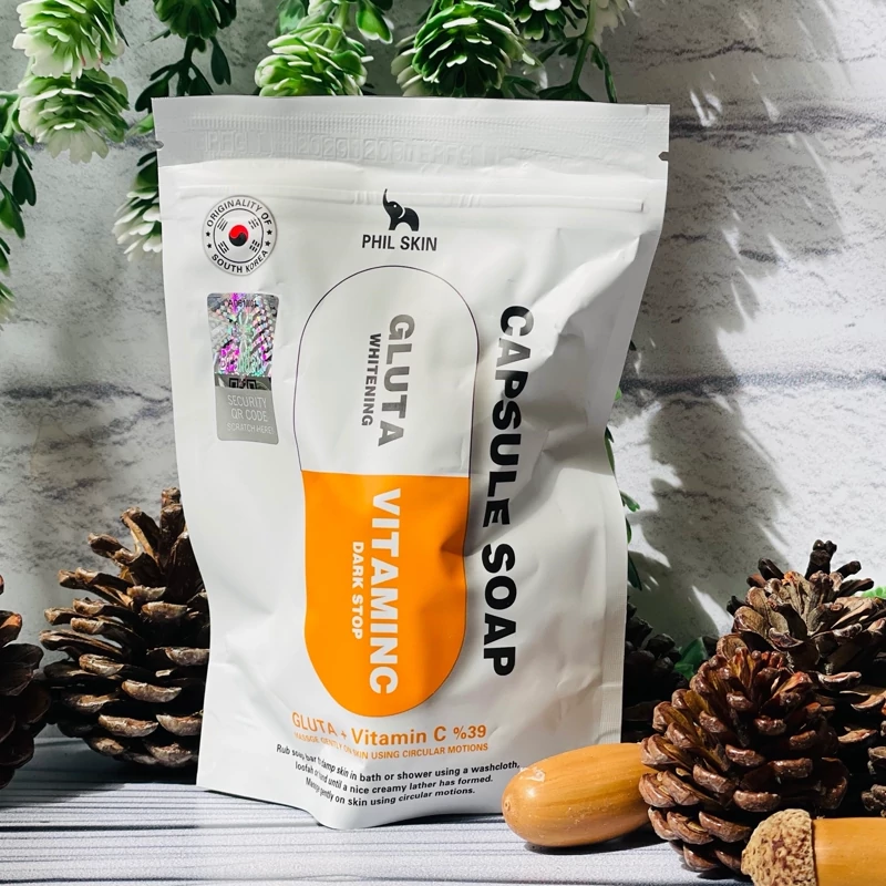 vitamins c with glutathione صابونة جلوبا تبيض و تفتيح فائق للبشرة 135 جرام – للرجال